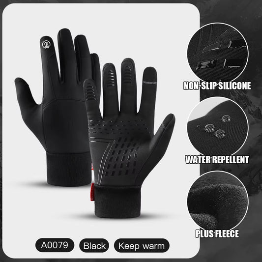 Hot Sale Winter Outdoor Sports Running Glove Warm Touch Screen Gym Fitness Full Finger Gloves for Men Women Sports Gloves