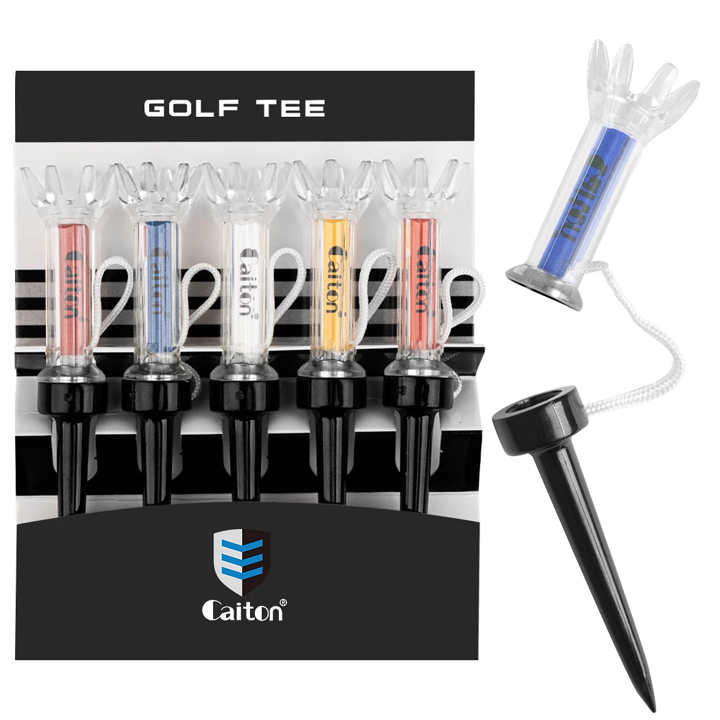 5PCS Magnetic Plastic Golf Tee Set, 360° Bounce, 3 Sizes – Premium Golf Accessories to Improve Accuracy and Performance