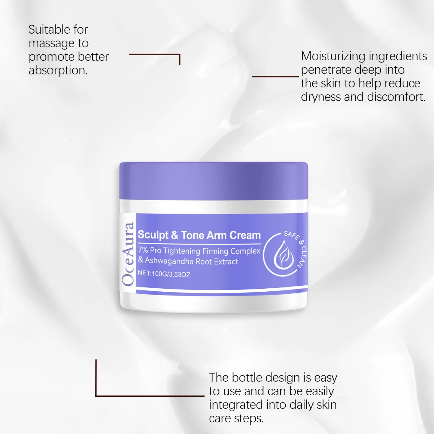Arm Sculpting & Firming Cream | Toned, Smooth & Moisturized Skin