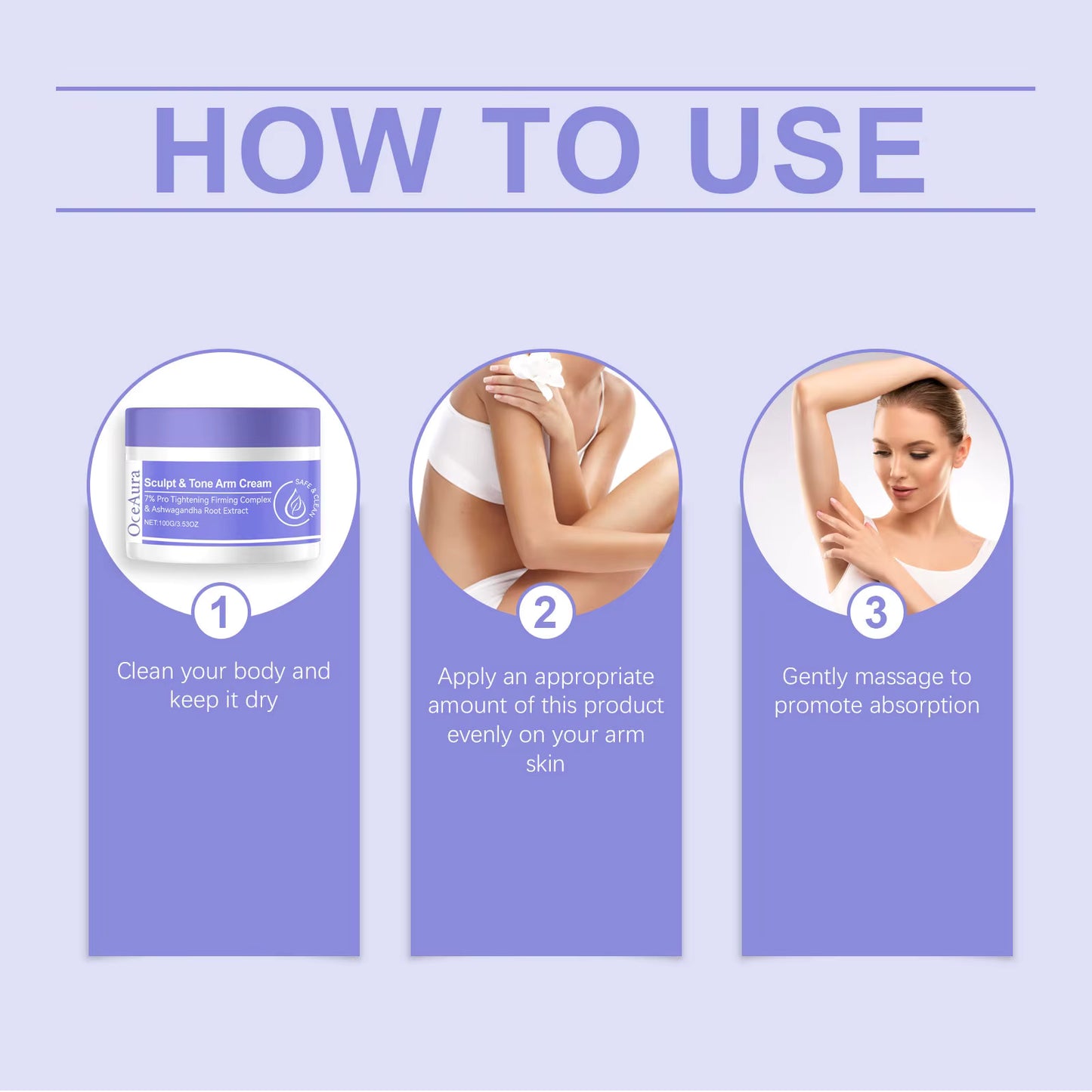 Arm Sculpting & Firming Cream | Toned, Smooth & Moisturized Skin